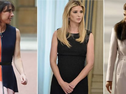 De izquierda a derecha: Samantha Cameron, Ivanka Trump y Juliana Awada.