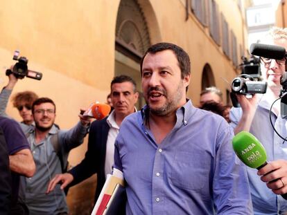 El líder de la Liga, Matteo Salvini, el jueves.