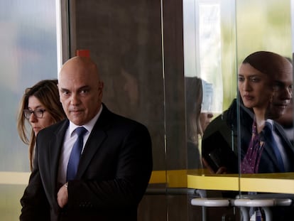 El presidente del TSE, Alexandre de Moraes, el domingo.