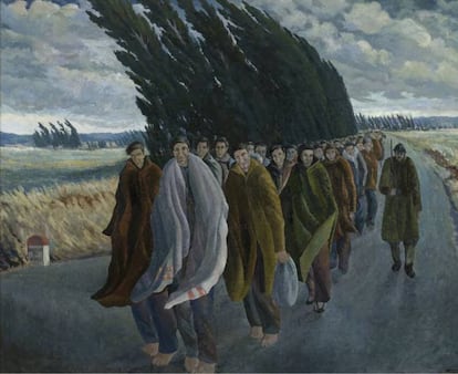 'Camí de l'exili' (1940), óleo de Josep Franch-Clapers.