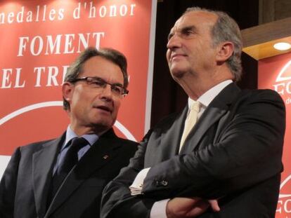 Artur Mas y Joaquim Gay de Montell&agrave;, presidente de Foment.