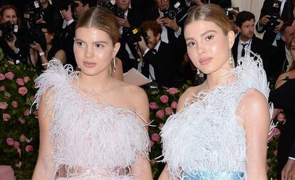 Victoria y Cristina Iglesias, en la gala del Museo Metropolitano de Arte de Nueva York, en mayo.