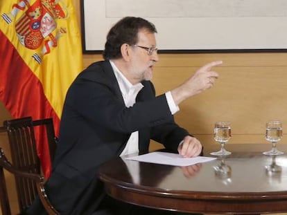 El presidente del Gobierno, Mariano Rajoy, y el líder de Ciudadanos, Albert Rivera.