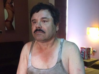 El Chapo, després de la detenció aquest divendres.