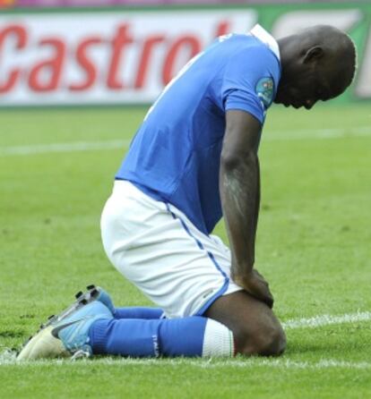 Balotelli, en el partido contra España.