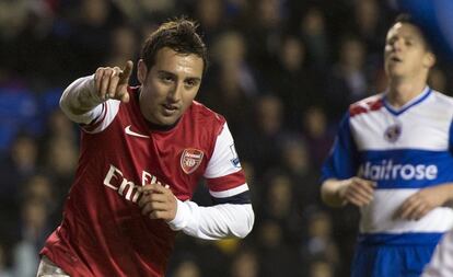 Cazorla celebra un gol ante el Reading.