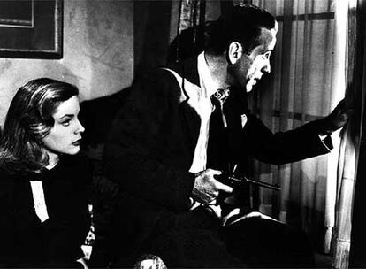 "Si me necesitas? silba". Bogart y Bacall juntos en pantalla. La pelcula en la que surgi el amor entre ambos.