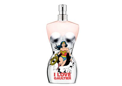 Classique Eau Fraîche Wonder Woman, de Jean Paul Gaultier. El icónico frasco del corsé homenajea a una superheroína del cómic en edición para coleccionistas.