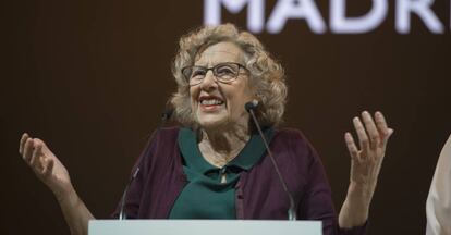 La alcaldesa de Madrid, Manuela Carmena, en Fitur. 
