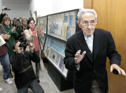 Isaac Díaz Pardo, el pasado mes de enero, en el Instituto Galego de Información.