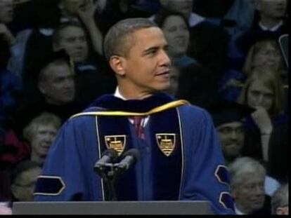 Pitos y abucheos para Obama