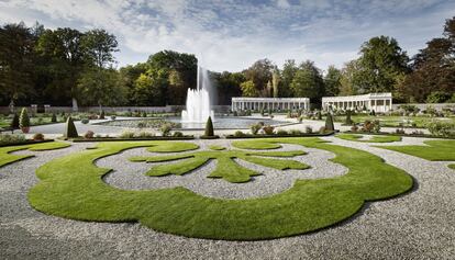 Vista de los espectaculares jardines del palacio de Het Loo. 