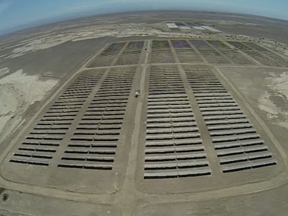 Vista de Pozo Almonte Solar, planta chilena que ya est&aacute; en fase de pruebas.