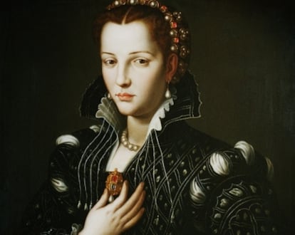 Retrato de Alessandro Allori de Lucrecia de Médici (1545-1561), hija del duque Cosme I de Médici y de Leonor Álvarez de Toledo.