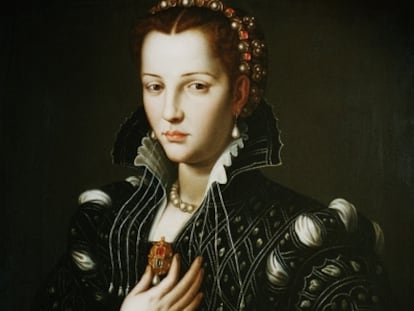 Retrato de Alessandro Allori de Lucrecia de Médici (1545-1561), hija del duque Cosme I de Médici y de Leonor Álvarez de Toledo.