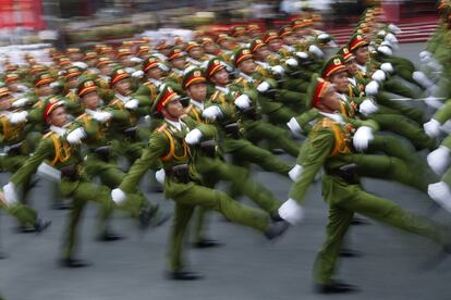 Celebración del 40 aniversario de la 'Caída de Saigón' que marcó fin de la guerra de Vietnam, en Ho Chi Minh, Vietnam.