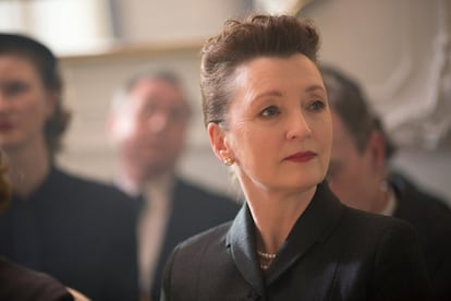 A britânica Lesley Manville concorre pelo filme 'Trama Fantasma'. Velha conhecida dos ingleses, foi indicada quatro vezes ao Bafta, o "Oscar britânico", inclusive pelo mesmo filme.