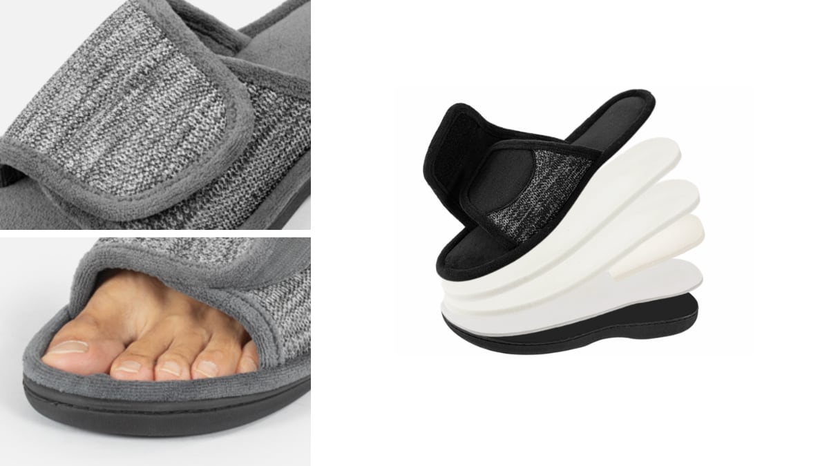 Zapatillas para casa con suela antideslizante y amortiguadora.