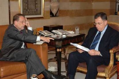 Javier Solana se ha reunido en Beirut con el primer ministro libanés