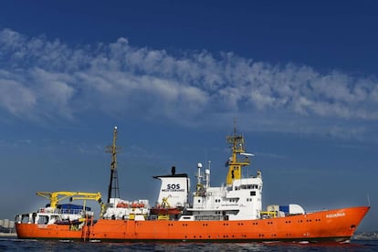 The ‘Aquarius’ rescue ship in a file photo.