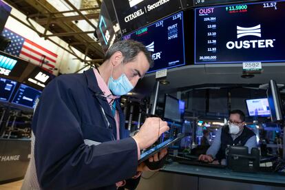 Operadores en la Bolsa de Nueva York.