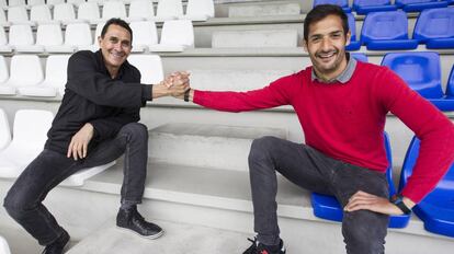 Alexandre Borges Guimaraes y Celso Borges, en la Ciudad Deportiva del Deportivo de A Coruña.