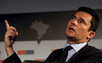 Juiz Sérgio Moro em debate em São Paulo.