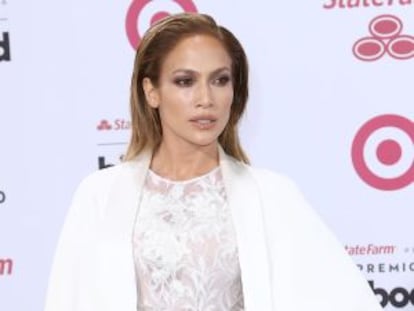 Jennifer Lopez en la entrega de los premios Billboard 2015.