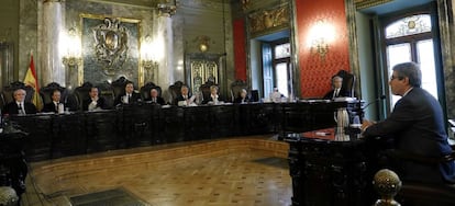 Francesc Homs, al Tribunal Suprem, on ha començat el judici per desobediència al Tribunal Constitucional en la celebració de la consulta independentista del 9-N.