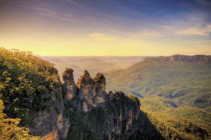 Las Tres Hermanas, en el parque Echo Point.