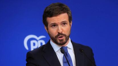 El líder del Partido Popular, Pablo Casado.