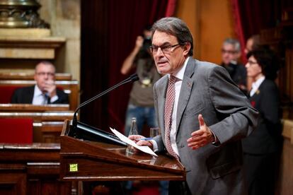 Artur Mas en el Parlament.