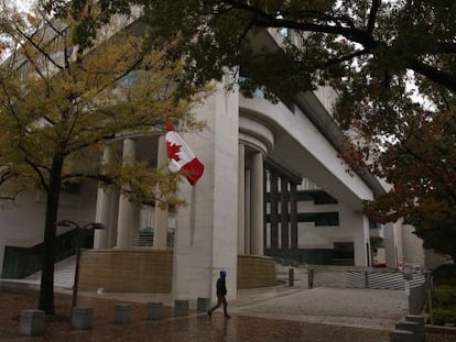 La Embajada de Canadá en Washington, este miércoles.