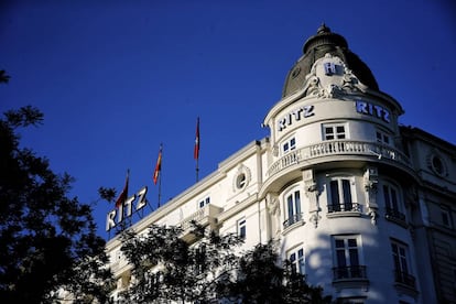 Fachada del hotel Ritz de Madrid, en una imagen de archivo.