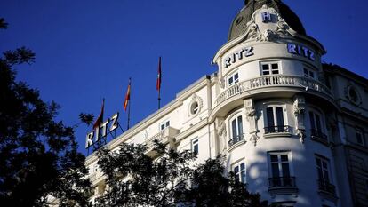 Fachada del hotel Ritz de Madrid, en una imagen de archivo.