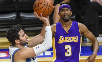 Ricky Rubio y Corey Brewer.