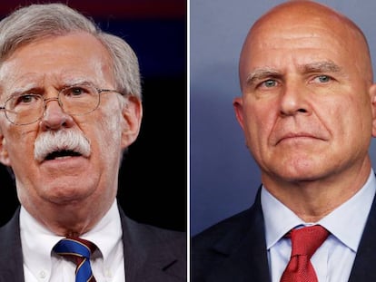 John Bolton (à esquerda) e H.R. McMaster