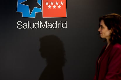 La presidenta de Madrid, Isabel Daz Ayuso, presenta el plan de salud digital, el pasado marzo en el Zendal.