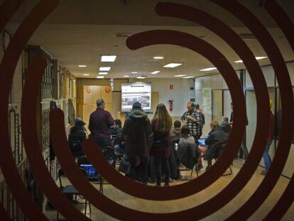 La nit electoral a la seu de Guanyem.