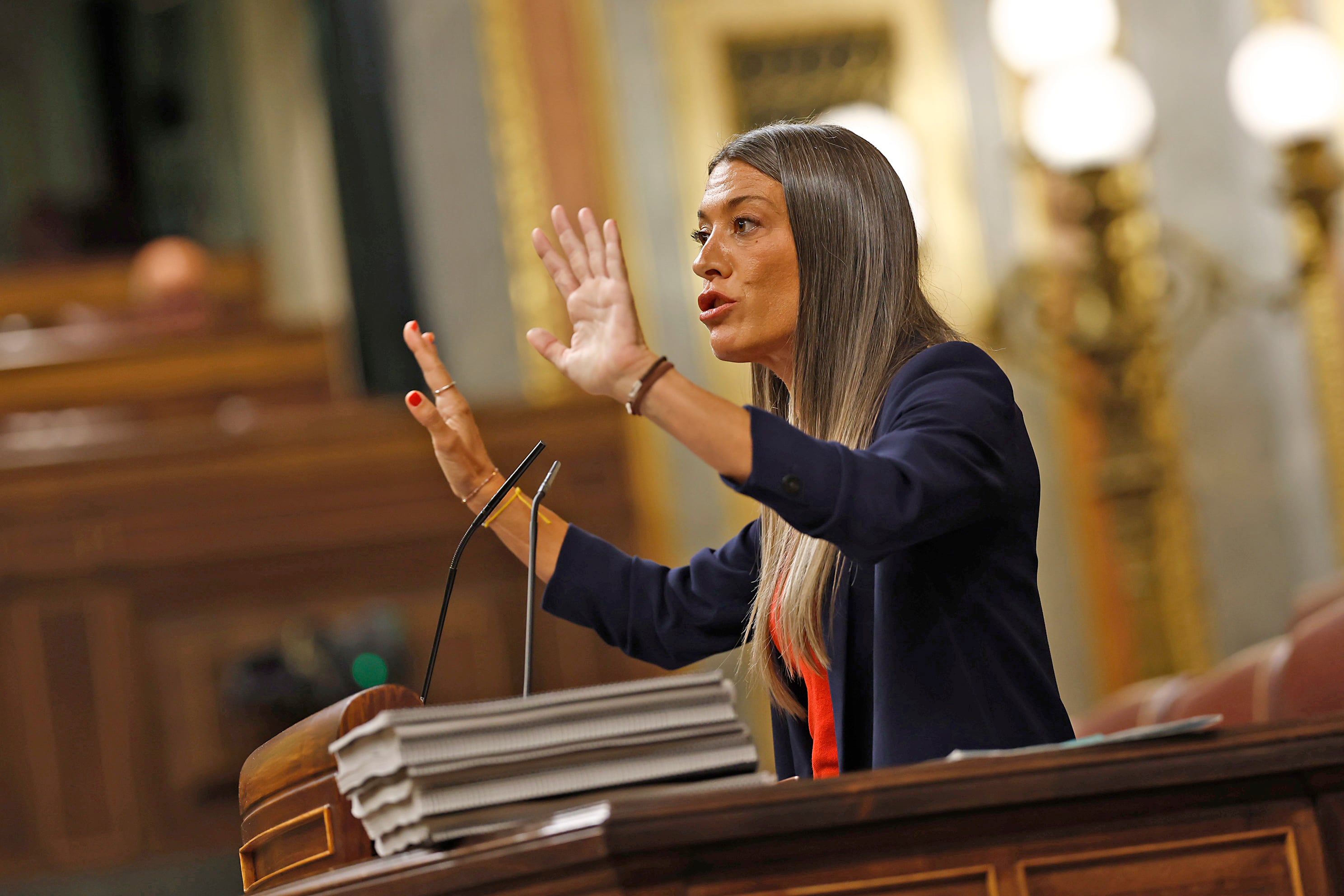 La portavoz de Junts en el Congreso, Míriam Nogueras, en una intervención reciente.