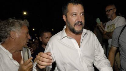 Matteo Salvini, este jueves en Pescara. 