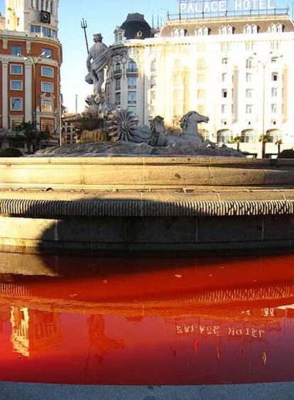 Imagen de la fuente de Neptuno, tomada de la web de La Haine.