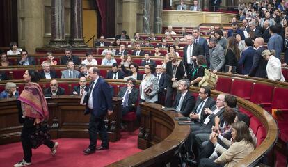 Els grups de l'oposició abandonen el Parlament el 7 de setembre.