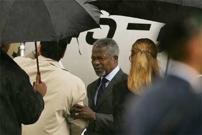 El secretario general de la ONU, Kofi Annan, el pasado jueves en Salamanca.