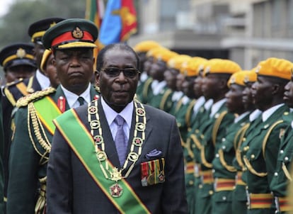 Mugabe, en la apertura del séptimo Parlamento de Zimbabue, en 2009.
