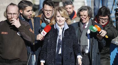 Esperanza Aguirre sale de la Audiencia Provincial de Madrid, tras declarar la pasada semana.
