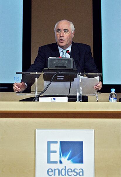 Rafael Miranda, durante la presentación de resultados de Endesa.