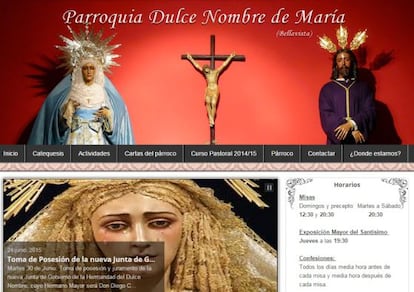 P&aacute;gina web de la parroquia Dulce Nombre de Mar&iacute;a de Sevilla.