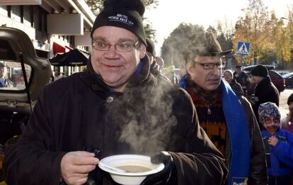 Timo Soini, el l&iacute;der de Aut&eacute;nticos Finlandeses, en Helsinki.