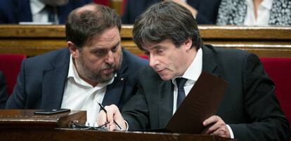 Oriol Junqueras y Carles Puigdemont